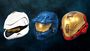 Halo 3 Helmets - Scout (white), Mark VI (blue), EVA (red)