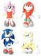 Sonic The Hedgehog 15inch Plushies Set of 4